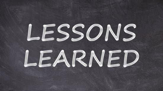 Lessons learned written on blackboard